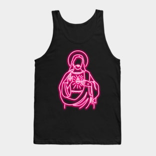 Pink Neon Jesus Tank Top